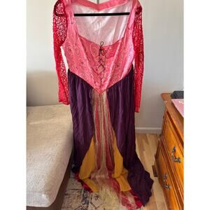 Halloween Suit Dress Hocus Pocus 2 Sarah Sanderson Cosplay Dress Outfits Size XL